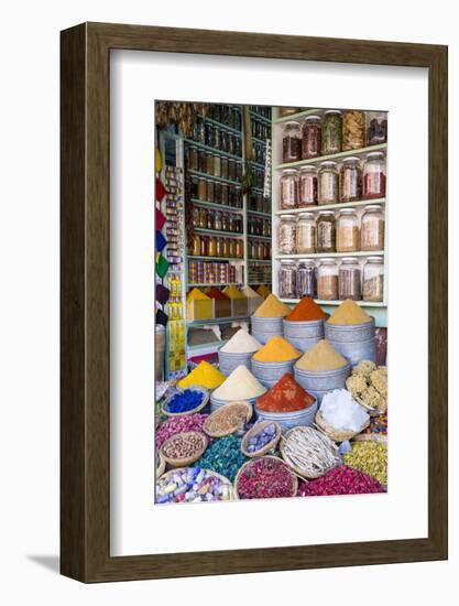 Herbs and Spices for Sale in Souk, Medina, Marrakesh, Morocco, North Africa, Africa-Stephen Studd-Framed Photographic Print