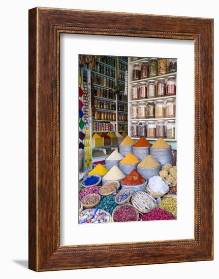 Herbs and Spices for Sale in Souk, Medina, Marrakesh, Morocco, North Africa, Africa-Stephen Studd-Framed Photographic Print