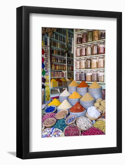 Herbs and Spices for Sale in Souk, Medina, Marrakesh, Morocco, North Africa, Africa-Stephen Studd-Framed Photographic Print