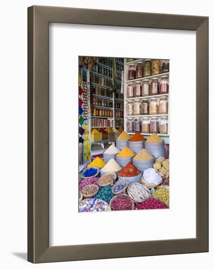 Herbs and Spices for Sale in Souk, Medina, Marrakesh, Morocco, North Africa, Africa-Stephen Studd-Framed Photographic Print