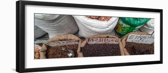 Herbs for sale at a market stall, Turkish Bazaar, Acre (Akko), Israel-null-Framed Photographic Print