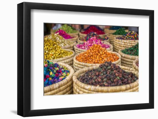 Herbs for Sale in a Stall in the Place Djemaa El Fna in the Medina of Marrakech, Morocco, Africa-Andrew Sproule-Framed Photographic Print