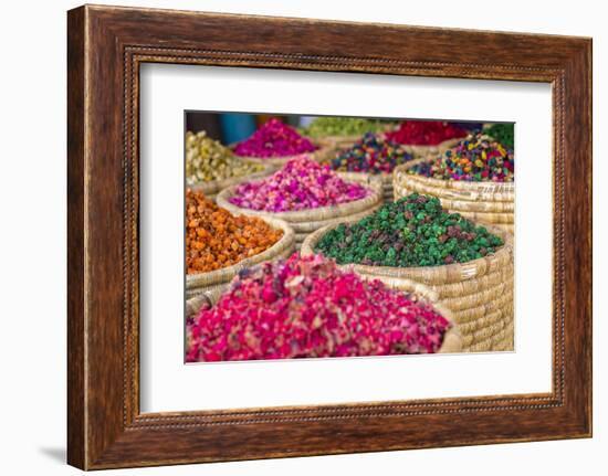 Herbs for Sale in a Stall in the Place Djemaa El Fna in the Medina of Marrakech, Morocco, Africa-Andrew Sproule-Framed Photographic Print