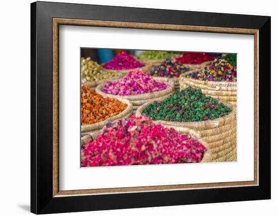 Herbs for Sale in a Stall in the Place Djemaa El Fna in the Medina of Marrakech, Morocco, Africa-Andrew Sproule-Framed Photographic Print