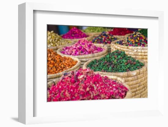 Herbs for Sale in a Stall in the Place Djemaa El Fna in the Medina of Marrakech, Morocco, Africa-Andrew Sproule-Framed Photographic Print