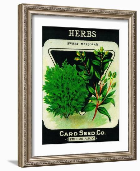 Herbs Seed Packet-Lantern Press-Framed Art Print