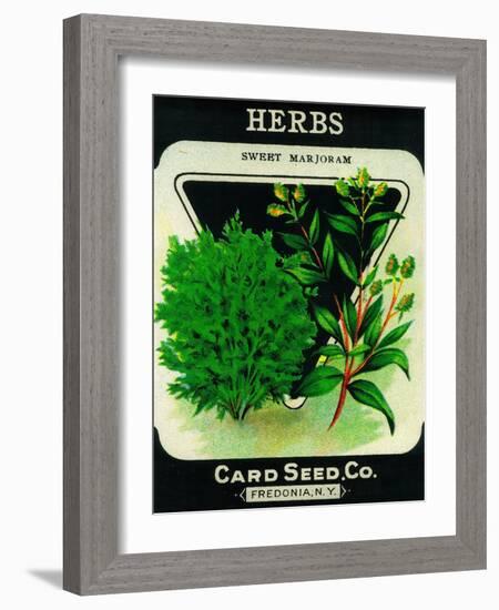 Herbs Seed Packet-Lantern Press-Framed Art Print