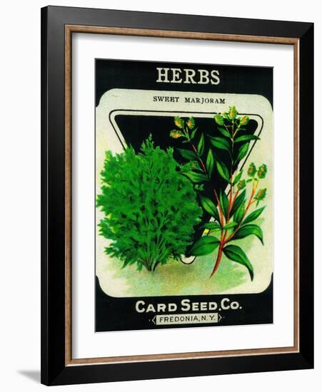 Herbs Seed Packet-Lantern Press-Framed Art Print