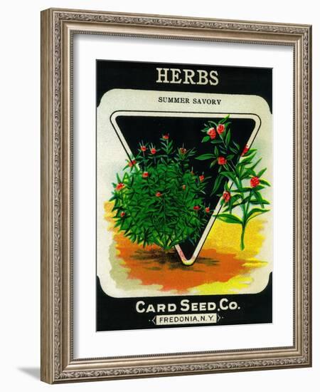 Herbs Seed Packet-Lantern Press-Framed Art Print