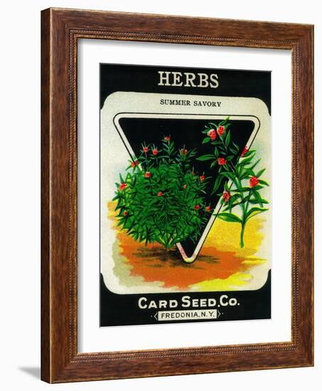 Herbs Seed Packet-Lantern Press-Framed Art Print