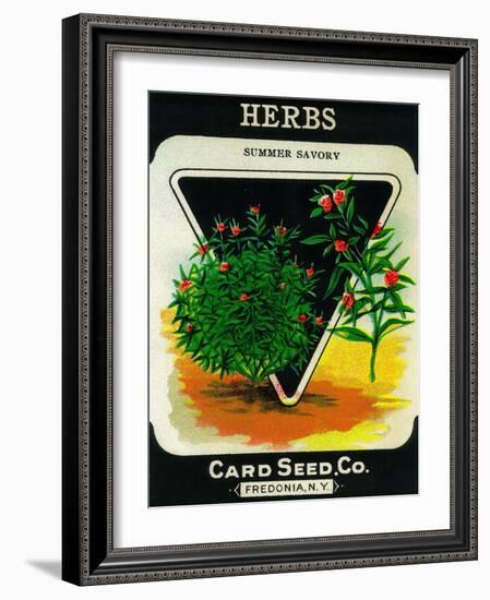 Herbs Seed Packet-Lantern Press-Framed Art Print