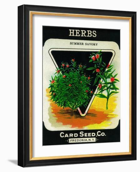 Herbs Seed Packet-Lantern Press-Framed Art Print