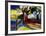 Herbstlandschaft mit Baum (1910)-Wassily Kandinsky-Framed Art Print