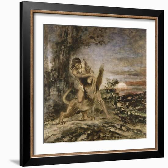 Hercule et le Lion de Némée-Gustave Moreau-Framed Giclee Print