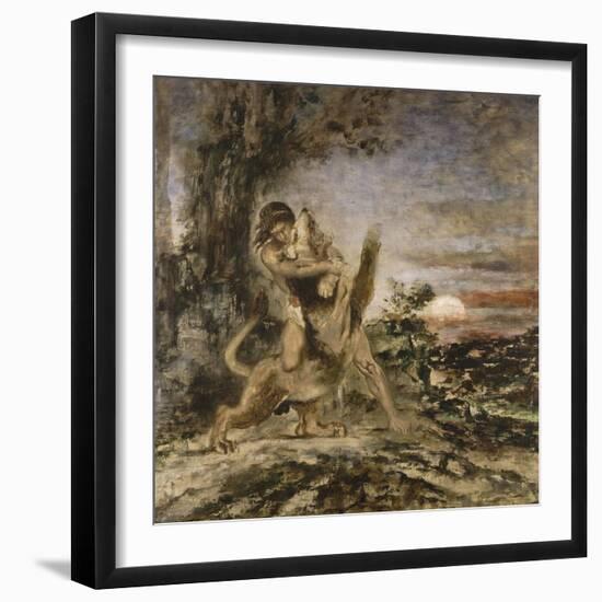 Hercule et le Lion de Némée-Gustave Moreau-Framed Giclee Print