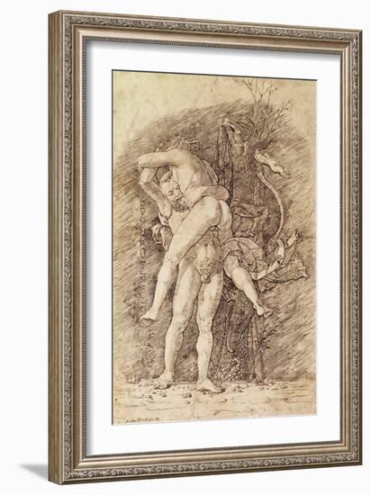 Hercules and Antaeus-Andrea Mantegna-Framed Giclee Print