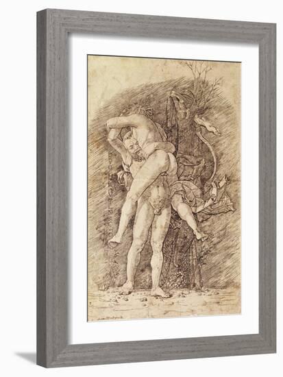 Hercules and Antaeus-Andrea Mantegna-Framed Giclee Print
