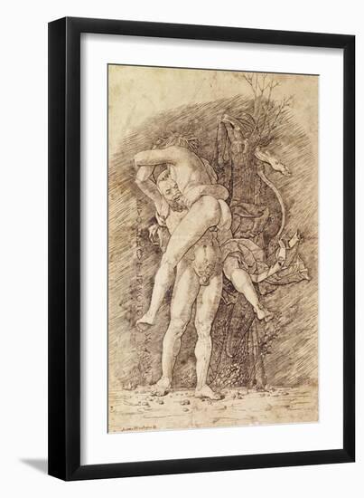 Hercules and Antaeus-Andrea Mantegna-Framed Giclee Print