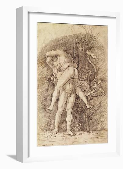 Hercules and Antaeus-Andrea Mantegna-Framed Giclee Print