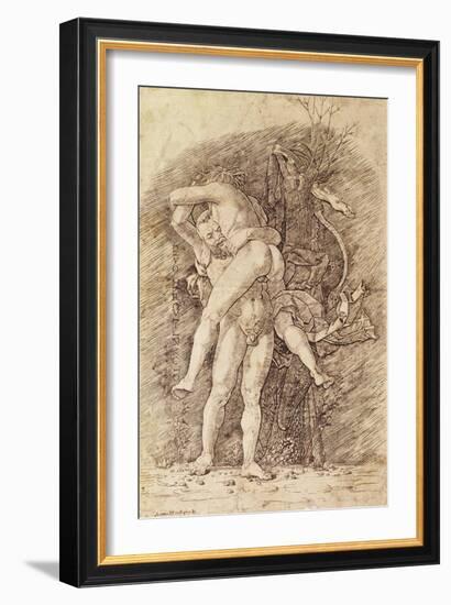 Hercules and Antaeus-Andrea Mantegna-Framed Giclee Print