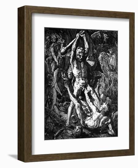 Hercules and Cacus, 1588-Hendrik Goltzius-Framed Giclee Print