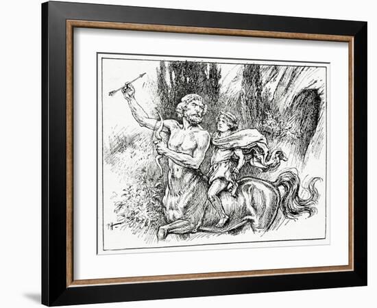 Hercules and Chiron, from 'The Book of Myths' by Amy Cruse, 1925-null-Framed Giclee Print