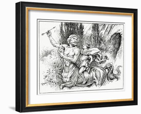 Hercules and Chiron, from 'The Book of Myths' by Amy Cruse, 1925-null-Framed Giclee Print