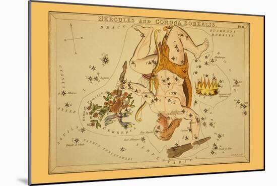 Hercules and Corona Borealis-Aspin Jehosaphat-Mounted Art Print