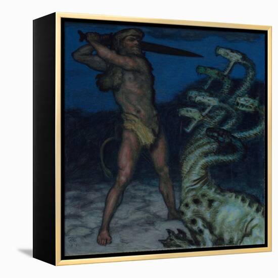 Hercules and Hydra-Franz von Stuck-Framed Premier Image Canvas