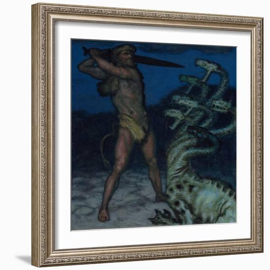 Hercules and Hydra-Franz von Stuck-Framed Giclee Print