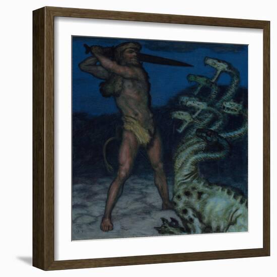 Hercules and Hydra-Franz von Stuck-Framed Giclee Print