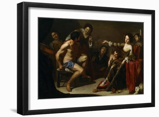 Hercules and Omphale, C. 1640-Bernardo Cavallino-Framed Giclee Print