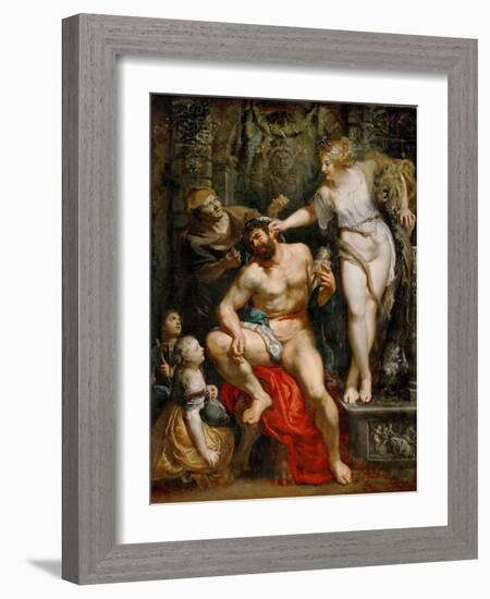 Hercules and Omphale-Peter Paul Rubens-Framed Giclee Print