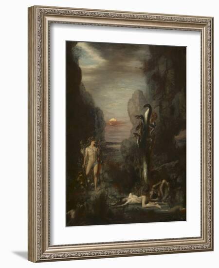 Hercules and the Lernaean Hydra, 1875-76-Gustave Moreau-Framed Giclee Print