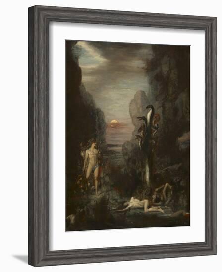 Hercules and the Lernaean Hydra, 1875-76-Gustave Moreau-Framed Giclee Print