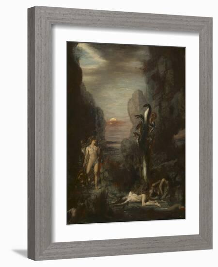 Hercules and the Lernaean Hydra, 1875-76-Gustave Moreau-Framed Giclee Print