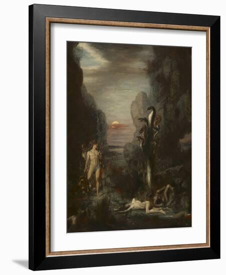 Hercules and the Lernaean Hydra, 1875-76-Gustave Moreau-Framed Giclee Print