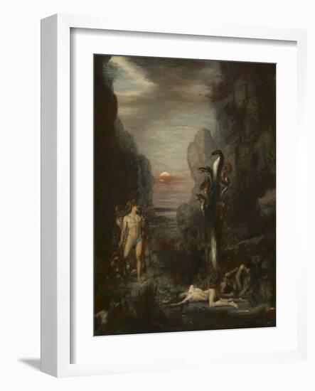 Hercules and the Lernaean Hydra, 1875-76-Gustave Moreau-Framed Giclee Print