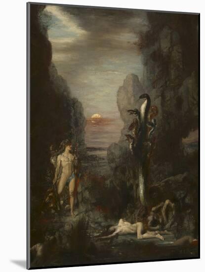 Hercules and the Lernaean Hydra, 1875-76-Gustave Moreau-Mounted Giclee Print