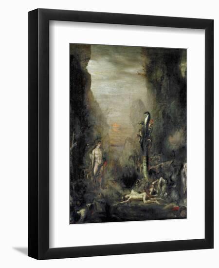 Hercules and the Lernaean Hydra, after Gustave Moreau, circa 1876-Narcisse Berchere-Framed Giclee Print