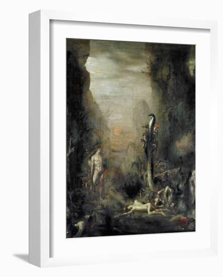 Hercules and the Lernaean Hydra, after Gustave Moreau, circa 1876-Narcisse Berchere-Framed Giclee Print