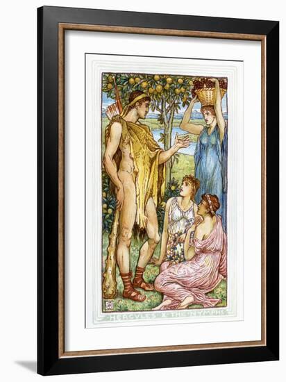 Hercules and the Nymphs-Walter Crane-Framed Giclee Print