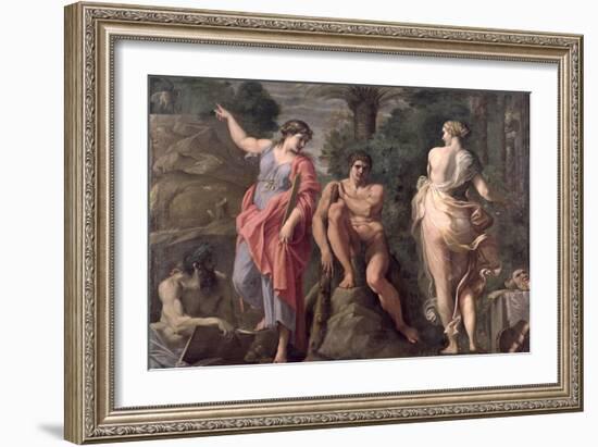 Hercules at the Crossroads, c.1596-Annibale Carracci-Framed Giclee Print