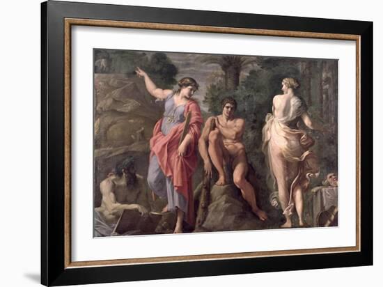 Hercules at the Crossroads, c.1596-Annibale Carracci-Framed Giclee Print