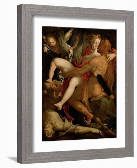 Hercules, Deianira and the Centaur Nessus, C. 1580-Bartholomeus Spranger-Framed Giclee Print