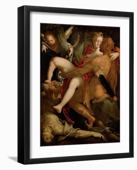 Hercules, Deianira and the Centaur Nessus, C. 1580-Bartholomeus Spranger-Framed Giclee Print