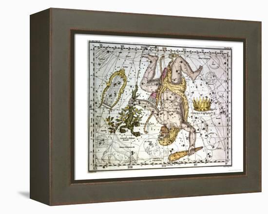 Hercules, from "A Celestial Atlas," Published in 1822-A. Jamieson-Framed Premier Image Canvas