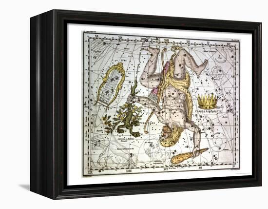 Hercules, from "A Celestial Atlas," Published in 1822-A. Jamieson-Framed Premier Image Canvas