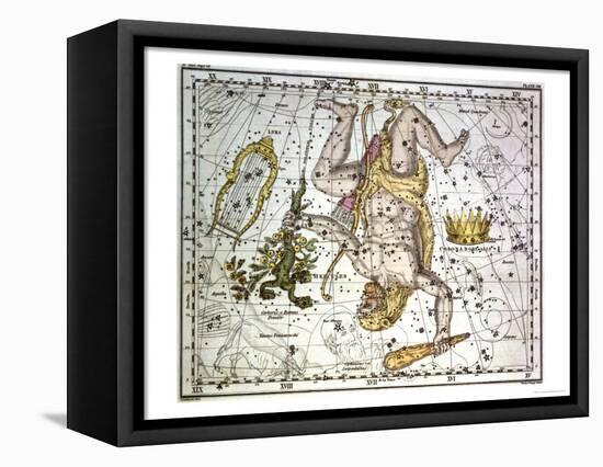 Hercules, from "A Celestial Atlas," Published in 1822-A. Jamieson-Framed Premier Image Canvas