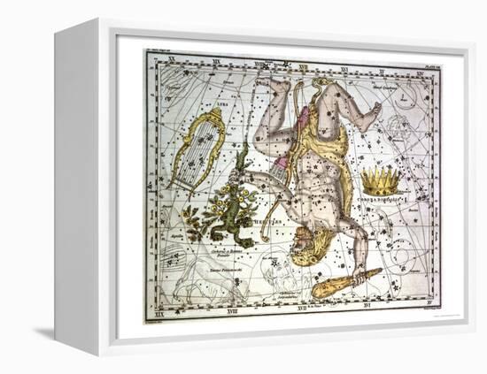 Hercules, from "A Celestial Atlas," Published in 1822-A. Jamieson-Framed Premier Image Canvas